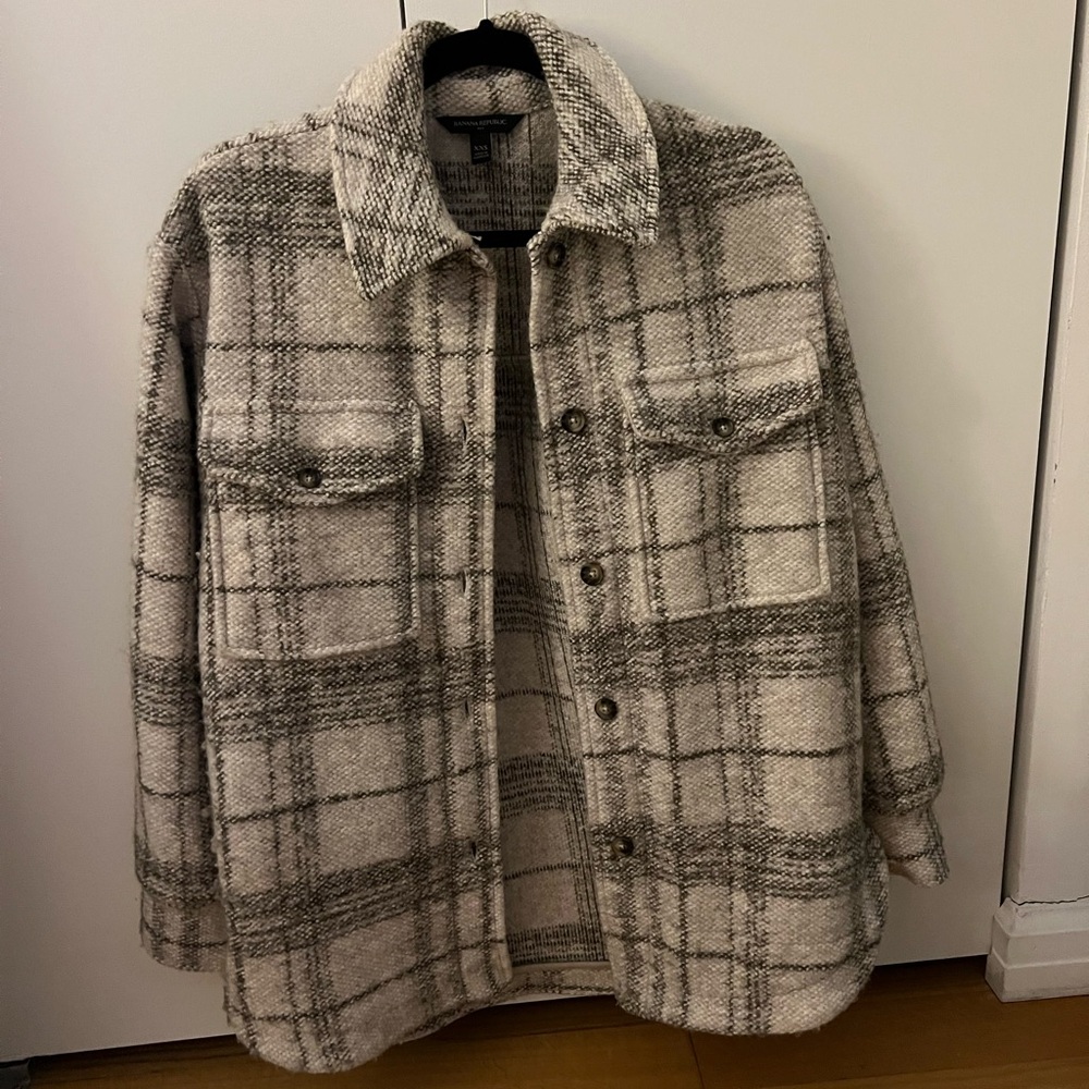 Plaid shirt jacket